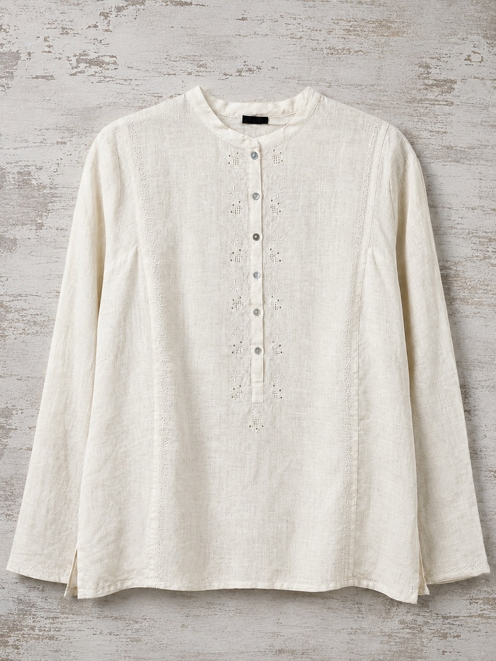 Grace Elements Linen Embroidered Blouse - Preloved - Boho
